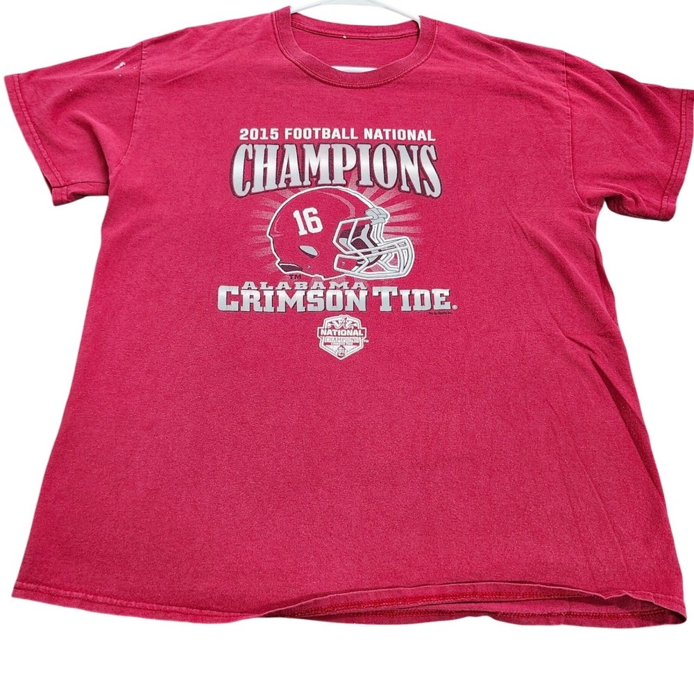 ALABAMA CRIMSON TIDE MENS L RED NCAA 2015 FOOTBALL CHAMPIONS PRO-AD SPORTS GOOD